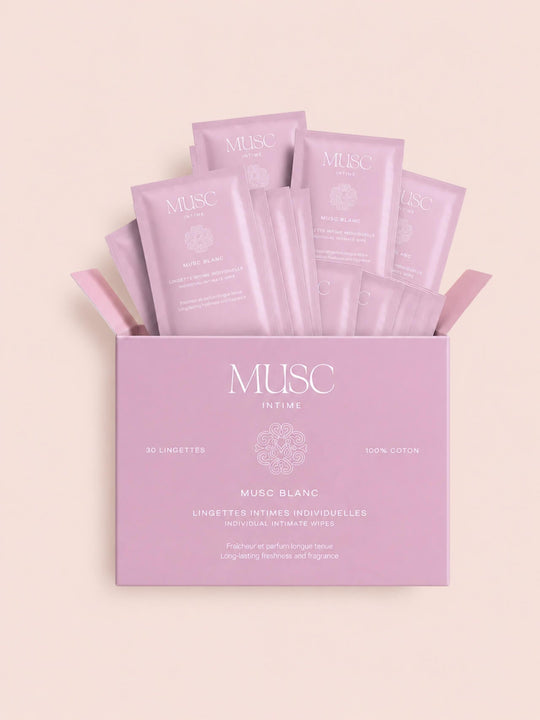 Musc Blanc - Lingettes Intimes individuelles